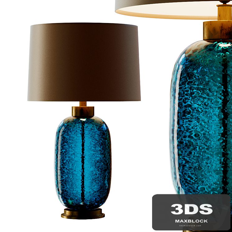 Mid Century Studio Art Glass Buffet Lamp.3