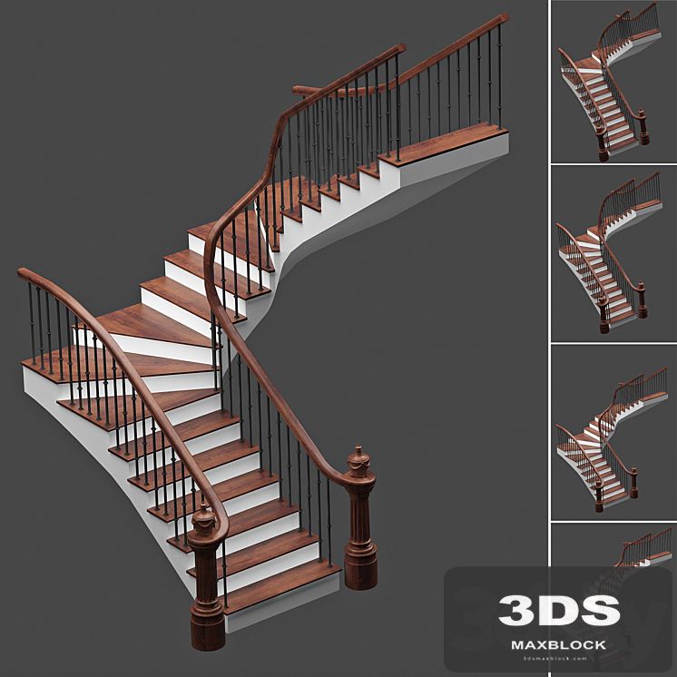 Set of stairs with 4 style