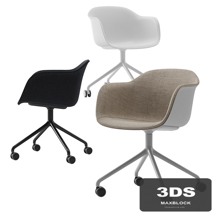Muuto Fiber armchair swivel base w
