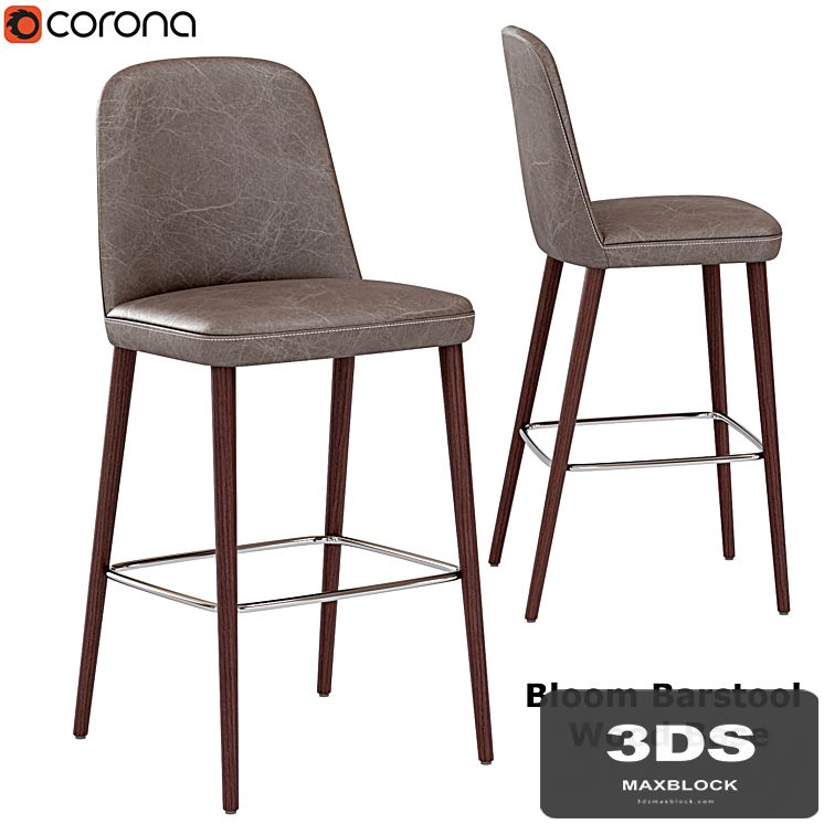Bloom Barstool Wood Base