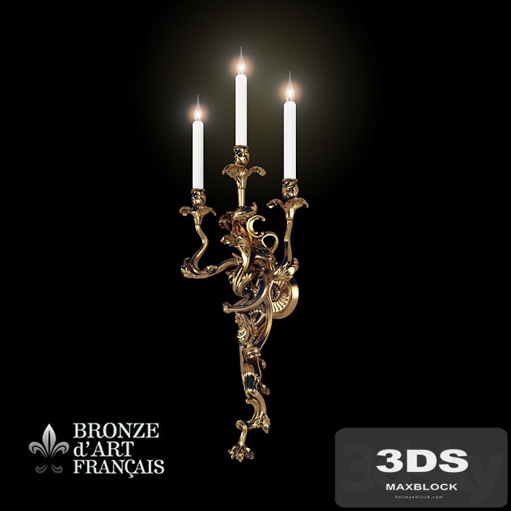 Bronze d`Art Louis XV Sconces
