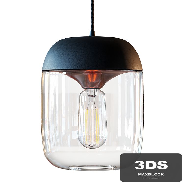 Acorn Black Hanging Lamp by Vita copenhagen