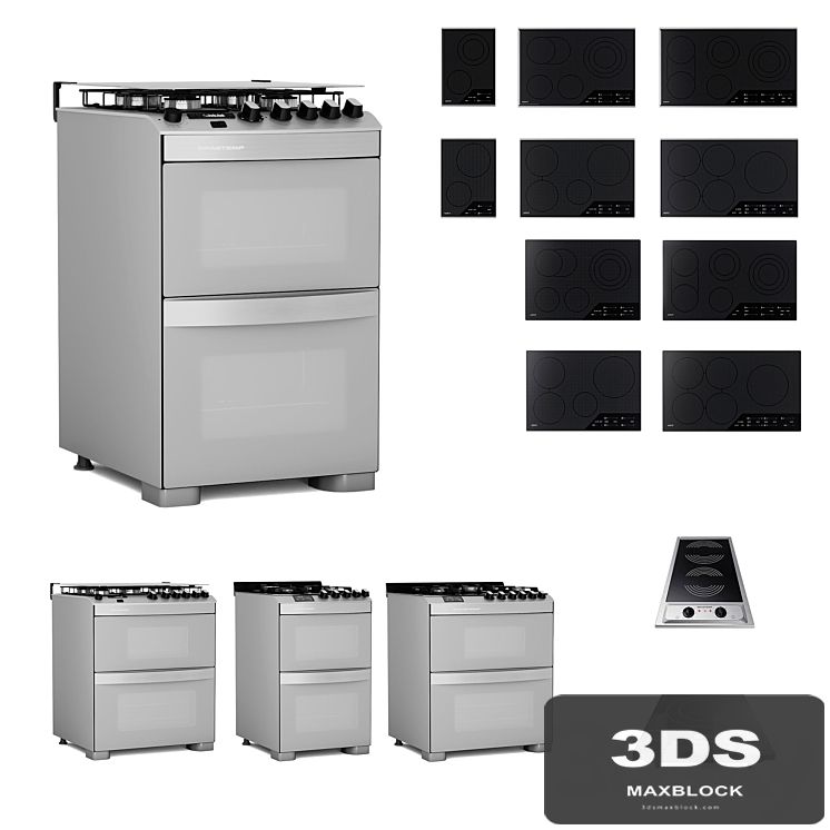 Collection - 11 Wolf Cooktops + 6 Whirlpool Brastemp Stoves + Portable Cooktops