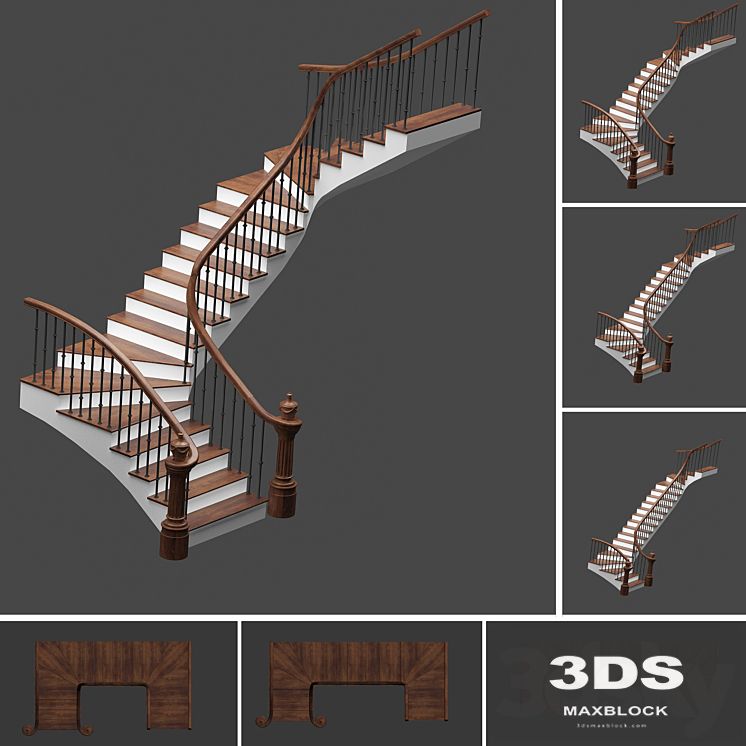 Set of stairs with 3 style