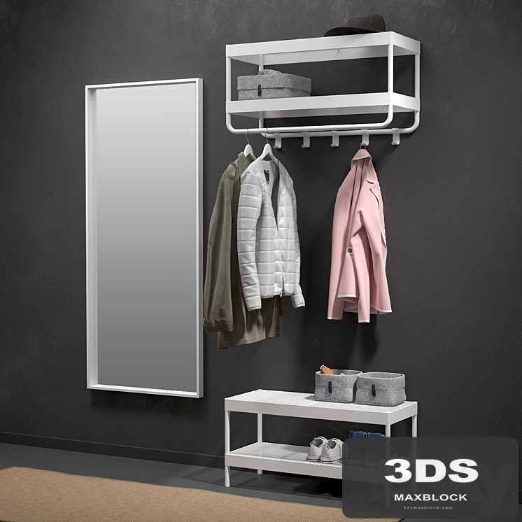 Clothing in the hallway and set Ikea Makkaper