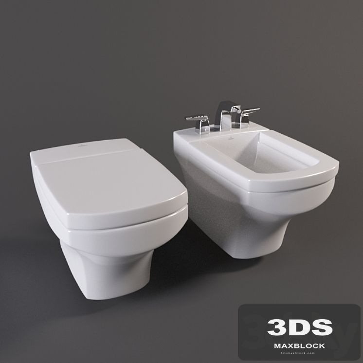 Hanging toilet and bidet V &amp; B Bellevue