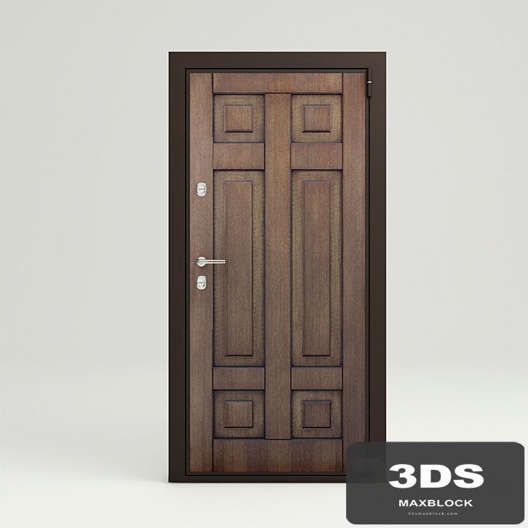 Paneled door entrance