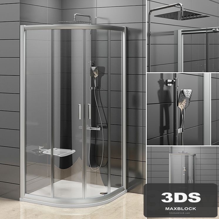 Semi-circular shower Ravak Rapier
