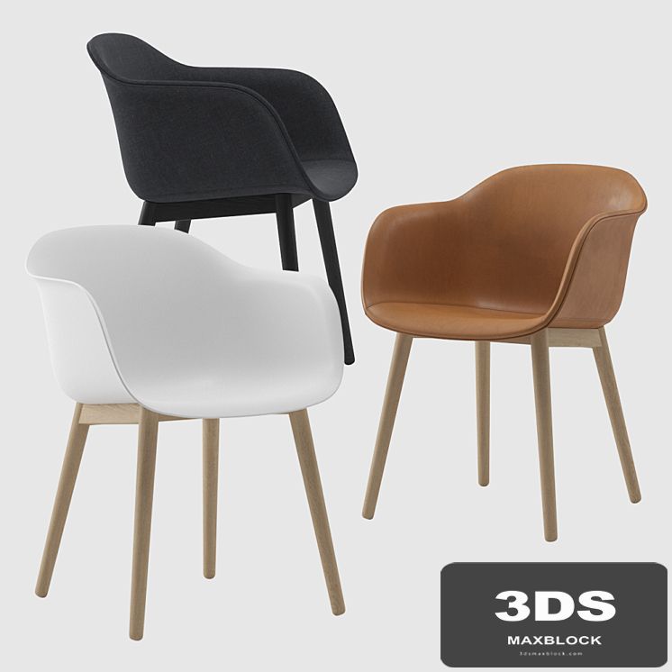 Muuto fiber armchair wood base