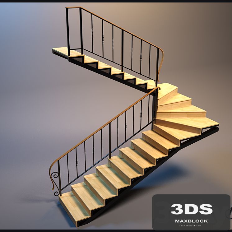 Staircase with wrought