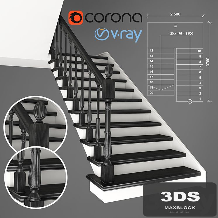 Two-staircase staircase, 2 version