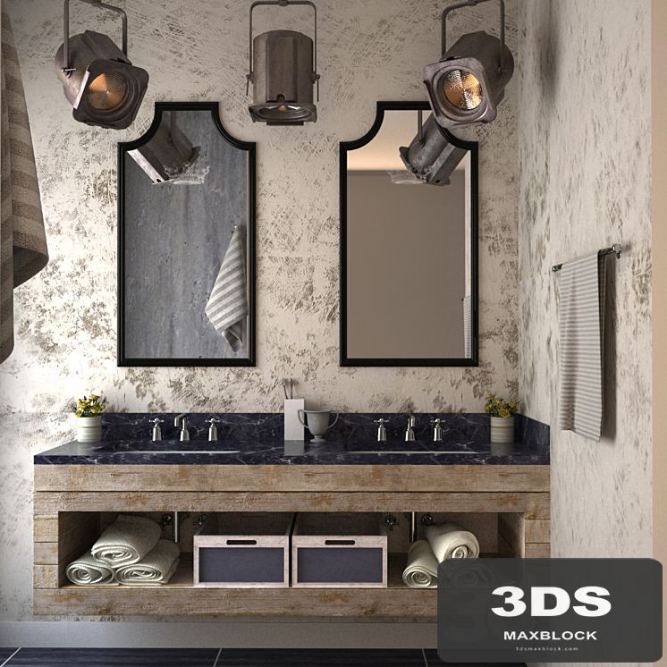 Set: furniture, decor, spots
