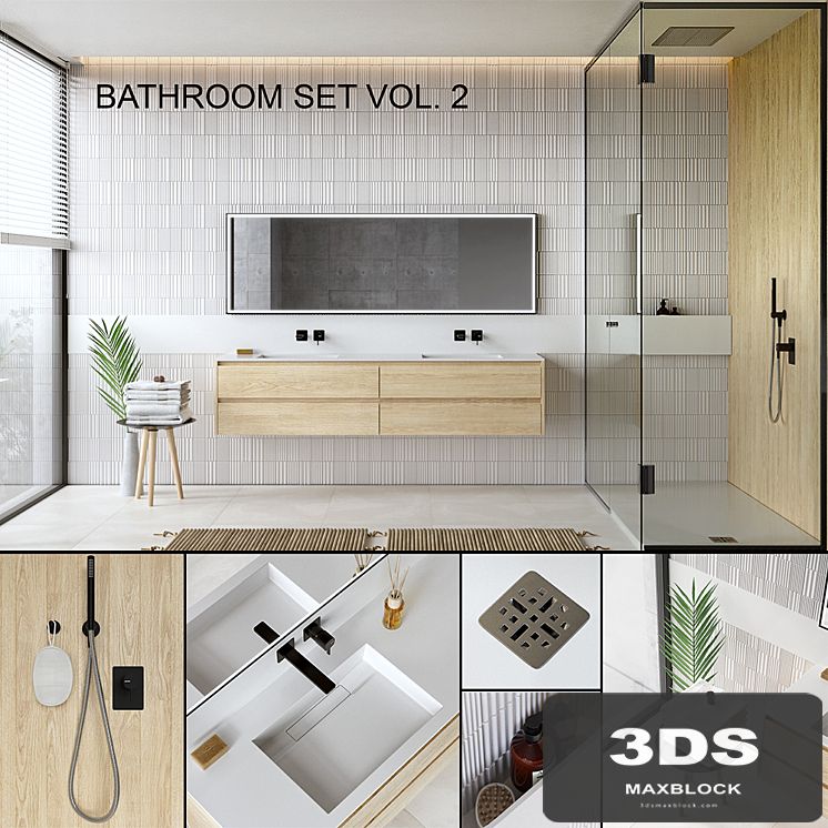 Bathroom set 2 (vray GGX, corona PBR)