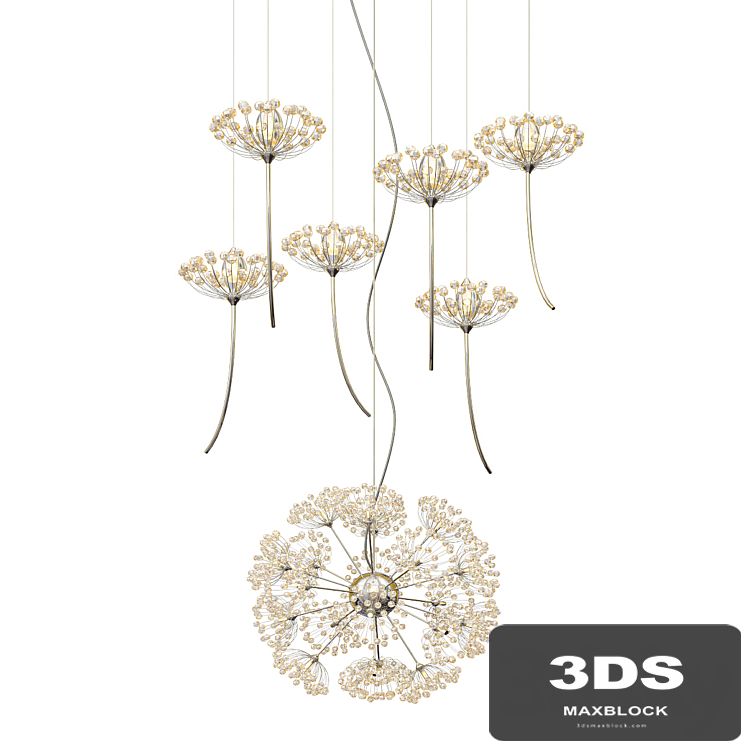 Crystal Dandelion Chandelier Northern European Style_2