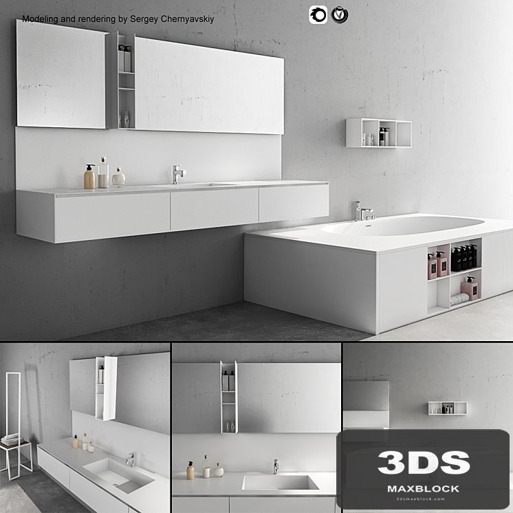 Bathroom furniture set Arcom Escape 2