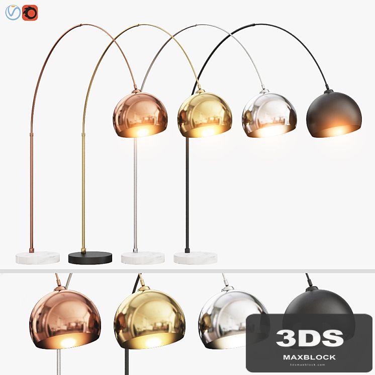 Bow Large Floor Lamp Made
