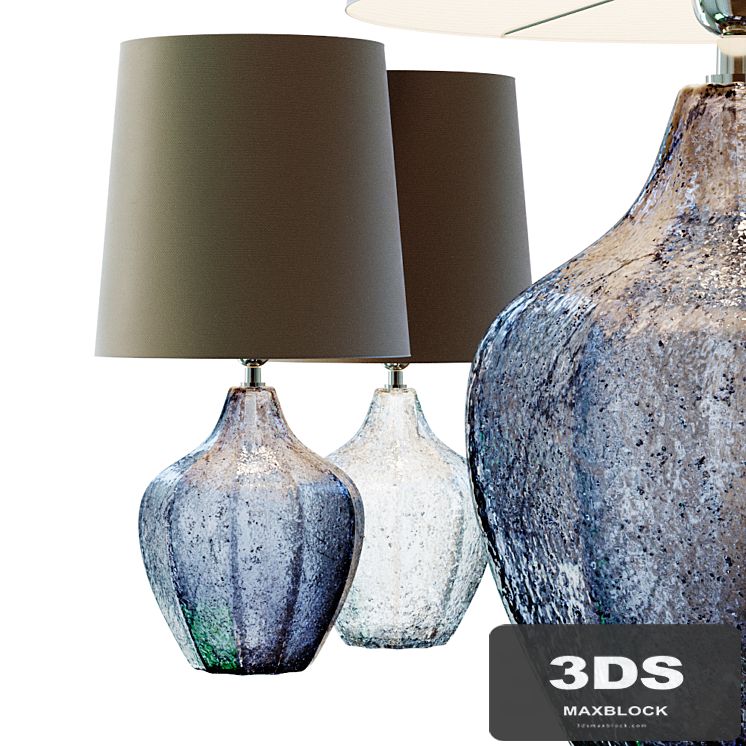 Mid Century Studio Art Glass Buffet Lamp.5