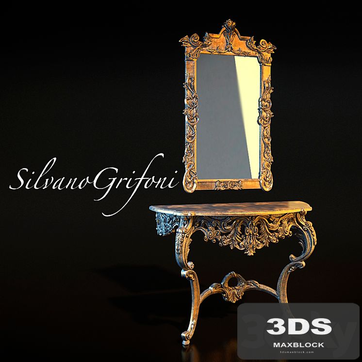 Console with mirror Silvano Grifoni