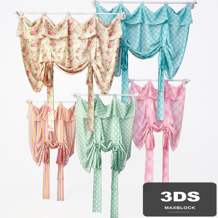 Curtains with decorative laces