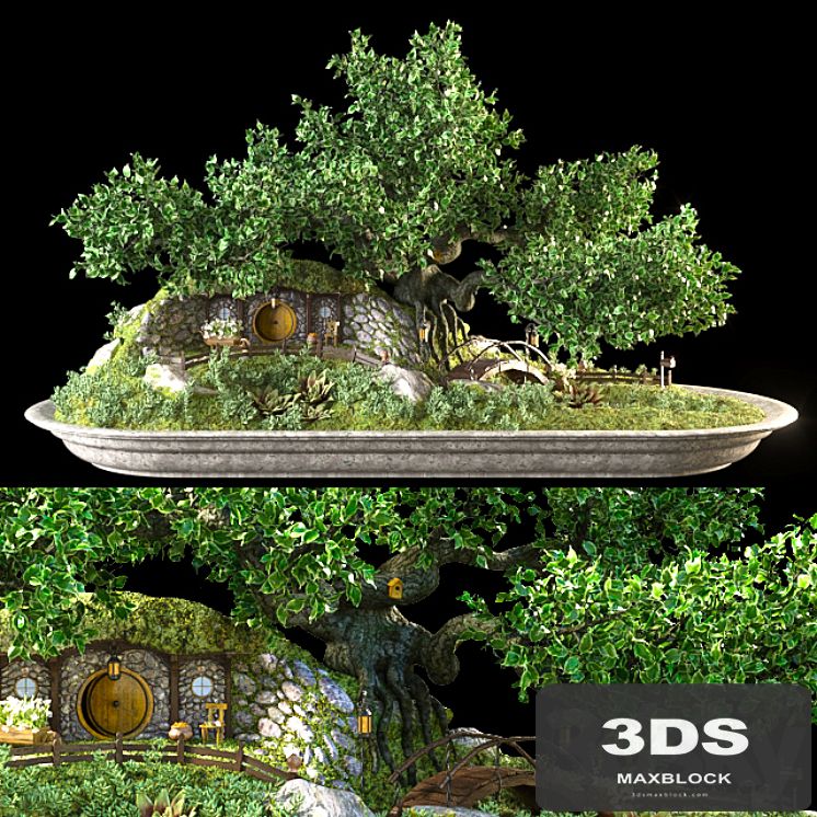 Bonsai in the style of the Hobbit