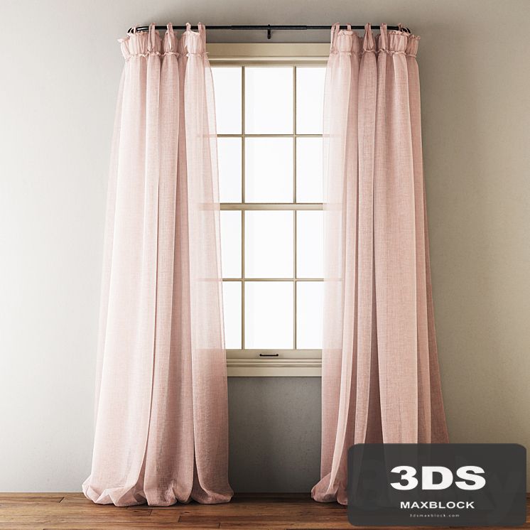 Linen Balloon Drapery Curtains