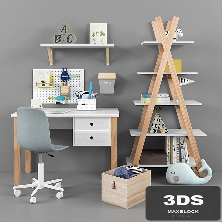 Writing desk and decor for a child 14
