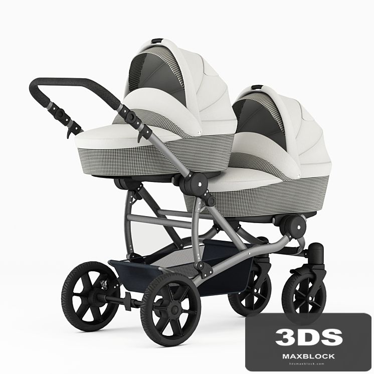Carriage for twins for newborns