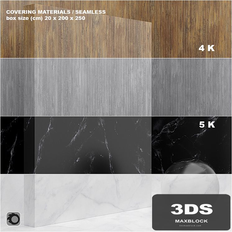 Material (seamless) - coating, marble, plaster set 45
