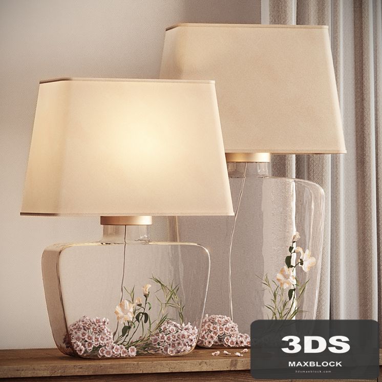 Pottery Barn \ Atrium Glass Table Lamp