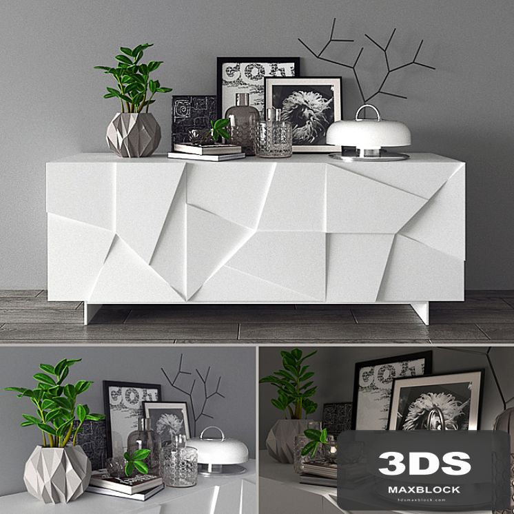 Decorative set with curbstone Concrete DALL'AGNESE