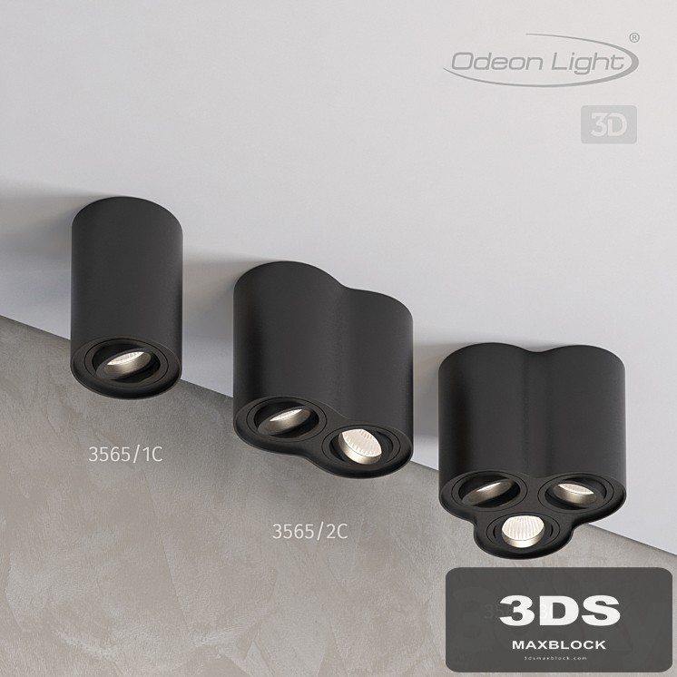 Ceiling surface lighting fixture ODEON LIGHT 3565 / 1C, 3565 / 2C, 3565 / 3C PILLARON
