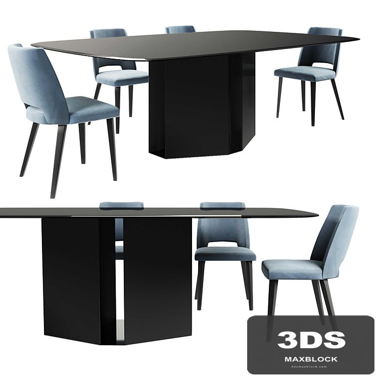 Gallotti & Radice Chair Thea and Table Eyl