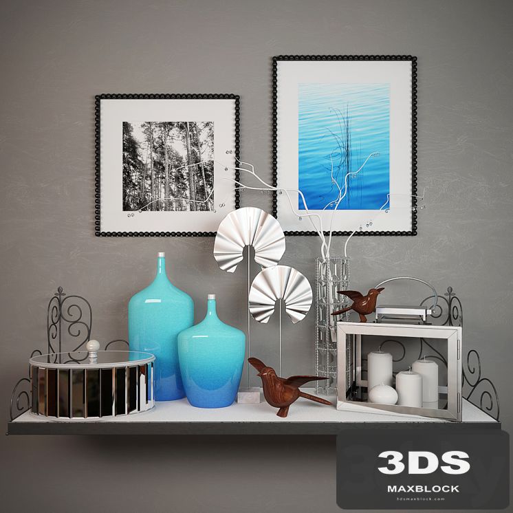 Decorative set with birds