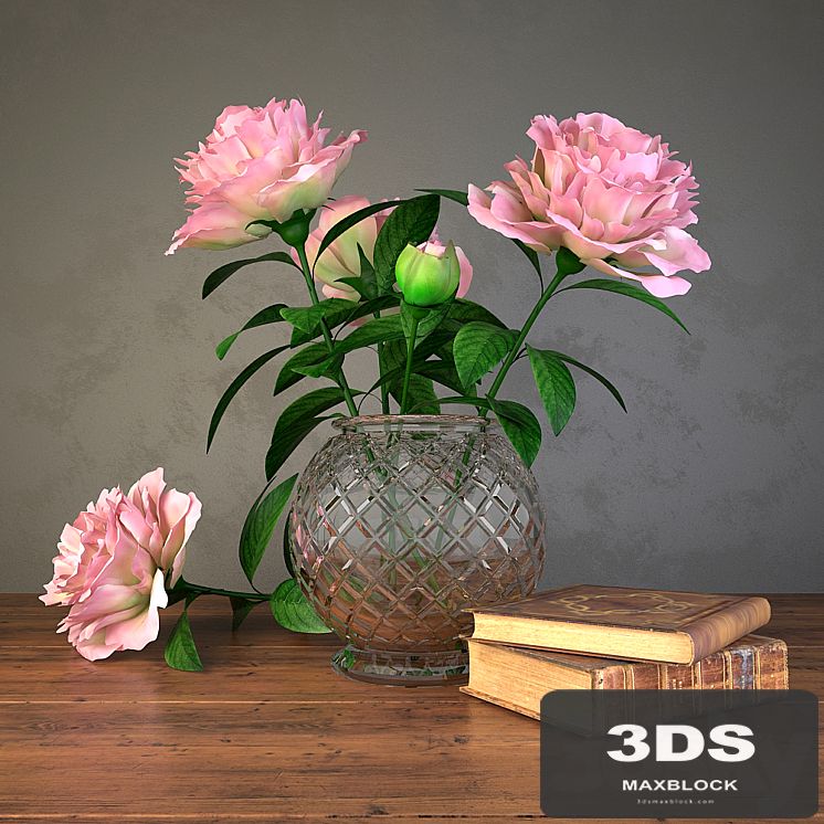 flowers and books