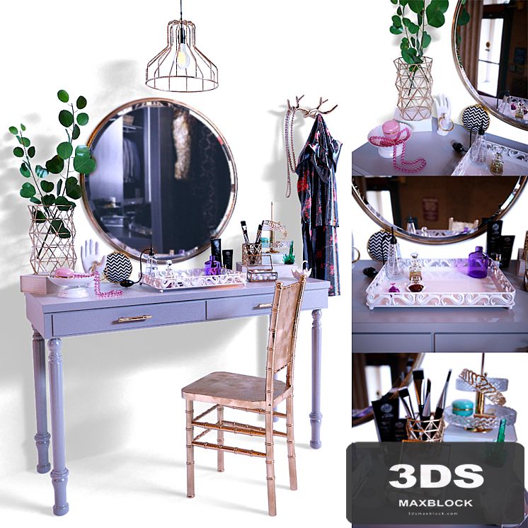 Dressing table with decorative filling