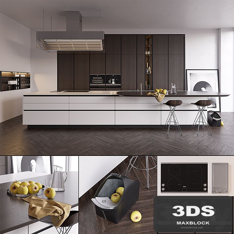 Kitchen Poliform Varenna Twelve (vray GGX, corona PBR)