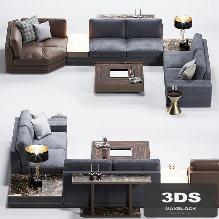 Sofa SONEN W 574 Giuseppe Iasparra from Longhi