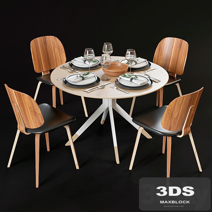 Dining table and chairs BoConcept Billund and Aarhus