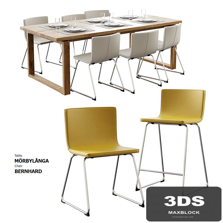 Ikea / Morbylanga Table + Bernhard Chair