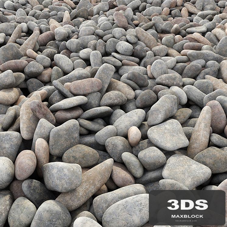 Road from sea pebbles