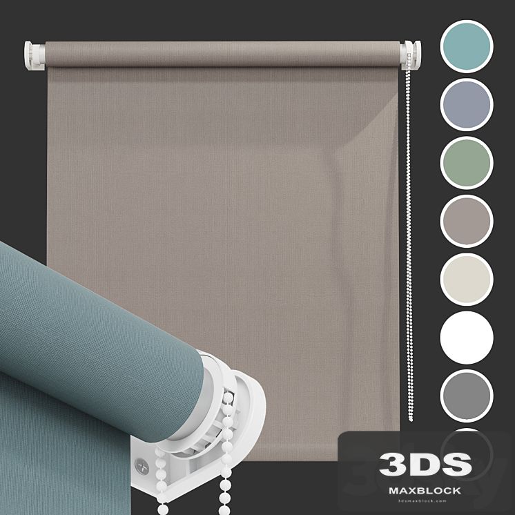 Roller blind in 8 colors