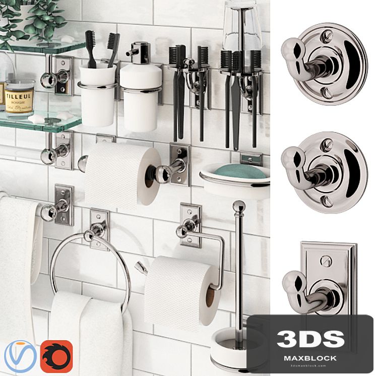 Bathroom accessories Nanzaquatic. Collections: Georgian, Moderne, Federal.