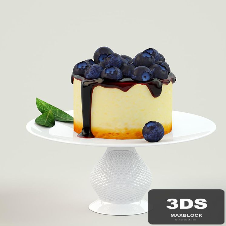 Cake with blueberry