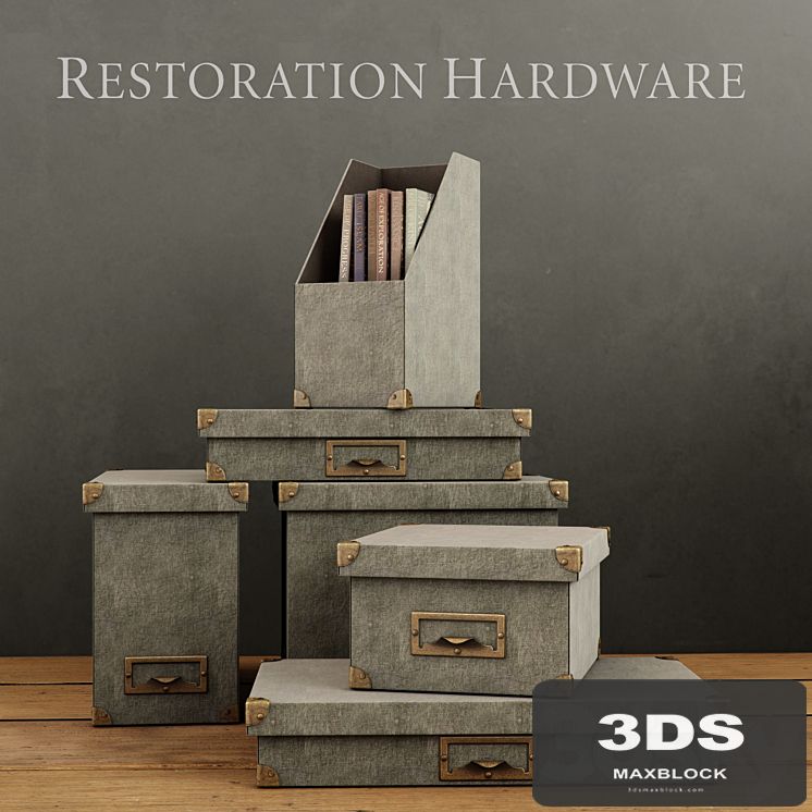 RH / LINEN OFFICE STORAGE ACCESSORIES FOG