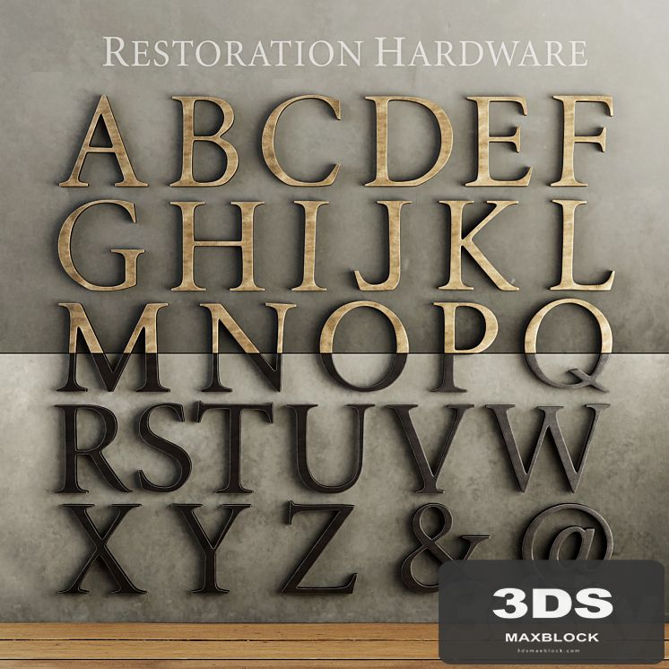 RH / CAST METAL LETTER OBJECTS