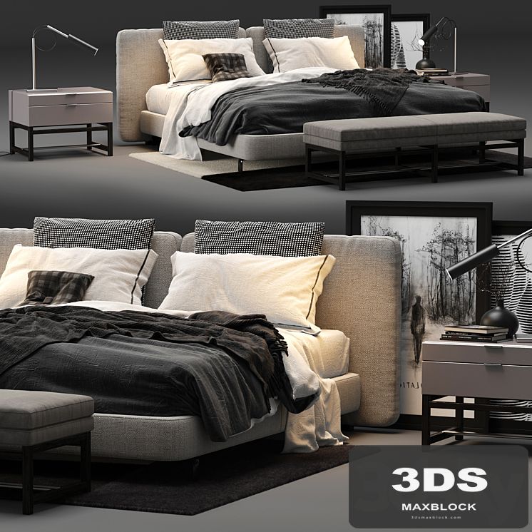 Minotti Tatlin Cover Bed