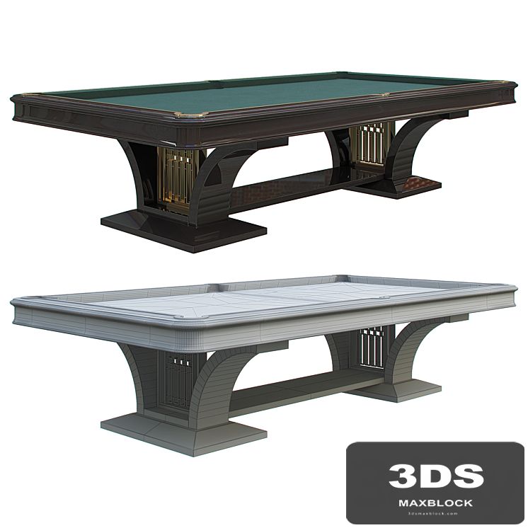 A pool table