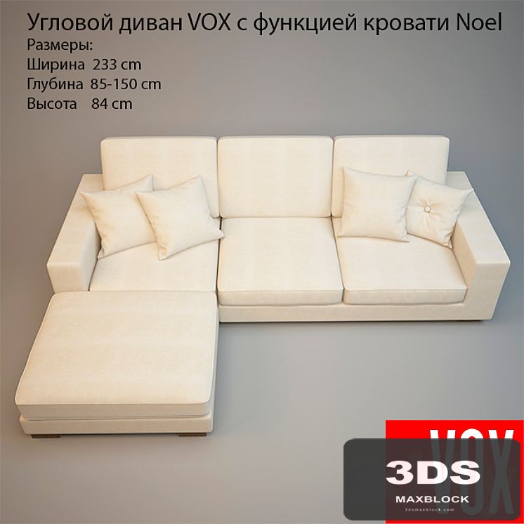 Corner sofa bed VOX function Noel
