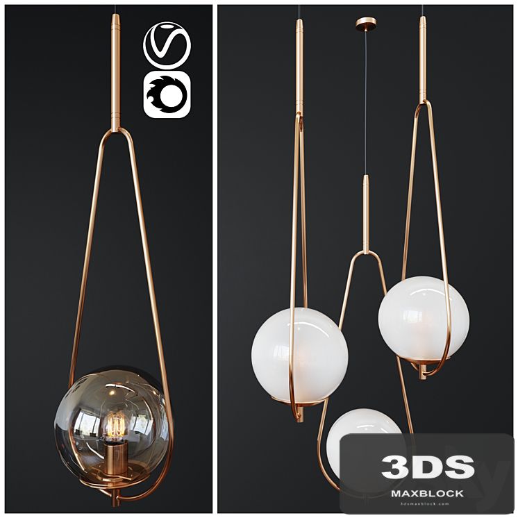 Pendant Lamp Loop Brass _ 1