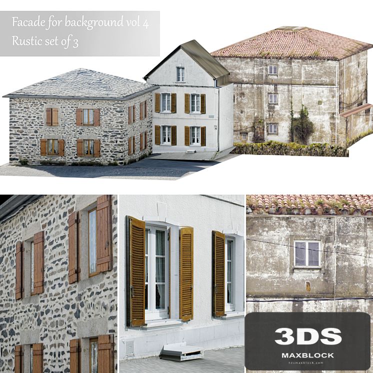 Facade for the background vol.4 Picturesque village 1